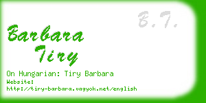 barbara tiry business card